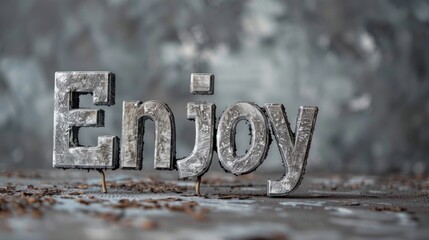 Grey Marble Enjoy concept art poster.