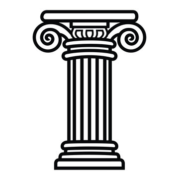 recommend clip art: Classical ancient greek roman column icon architectural symbol