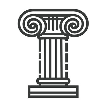 recommend clip art: Classical ancient greek roman column icon architectural symbol