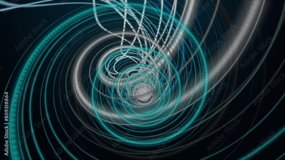 Poster futuristic video animation with stripe wave object in slow motion, 4096x2304 loop 4k