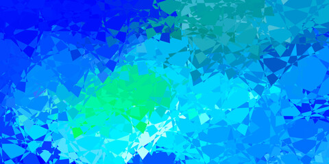 Light Blue, Green vector background with polygonal forms.