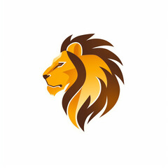 Obraz premium Mane Lion Logo: Minimalist Design Celebrating the Majesty of the King of Beasts