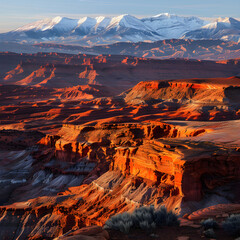 Color-coded Layers of Time: A Glimpse into Utah's Geological Canvas