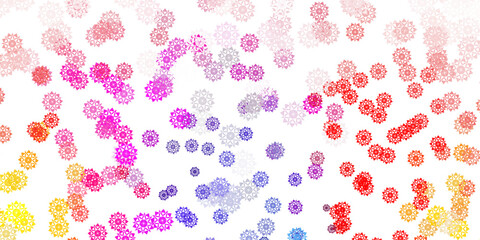 Light multicolor vector texture with bright snowflakes.