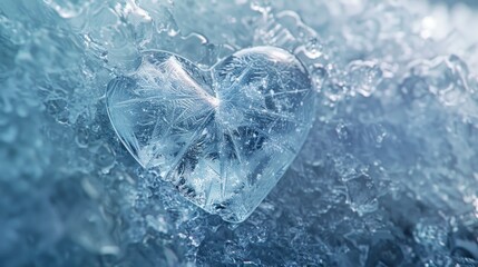 ice heart on ice in high resolution and high quality. heart concept, resources