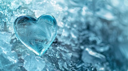 ice heart on ice in high resolution and high quality. heart concept, resources, ice, transparent, cold, ice cream