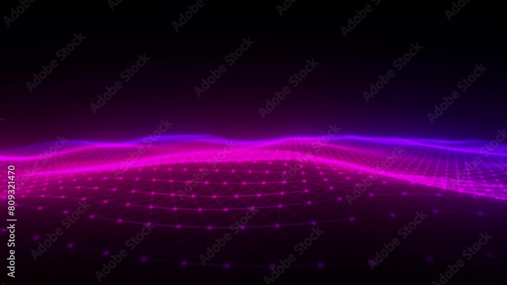 Poster connection dots with purple lines and dots. computer generated 3d render