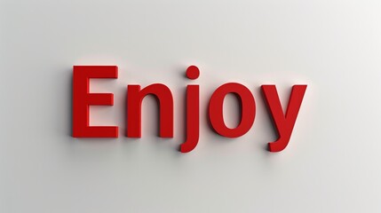 The word Enjoy created in Serif Typography.