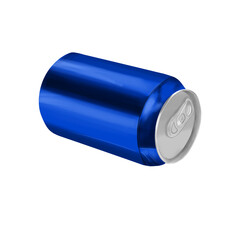 illustration of a blue soda drink can