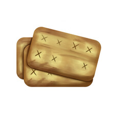 Plain Square biscuit Illustration