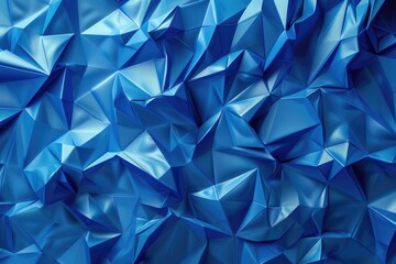 3d blue origami 3d background for website or apps, in the style of precisionist art, post-minimalist structures, bryce 3d, contrasting textures, geometric shapes & patterns, octane render, striking