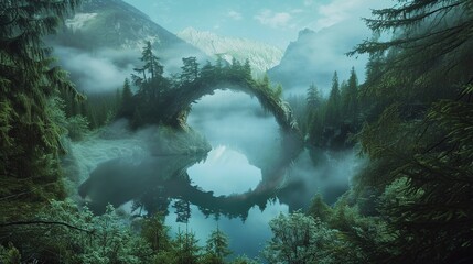 mesmerizing fantasy scenery transports you to a world where reality bends into optical.Generative Ai