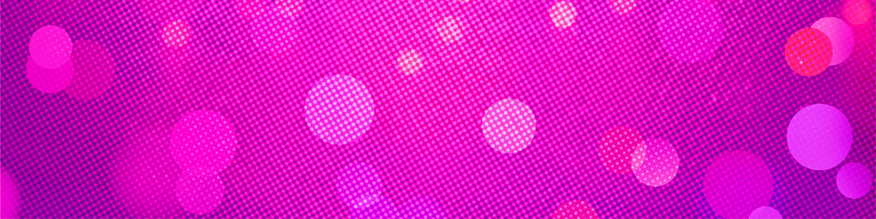 Pink bokeh panorama background for Banner, Poster, celebration, event and various design works