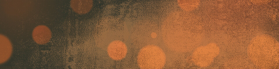 Orange bokeh panorama background for Banner, Poster, celebration, event and various design works
