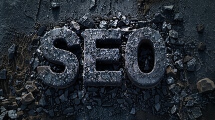 Asphalt SEO concept art poster.