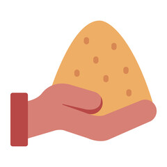 Hand holding Sand icon
