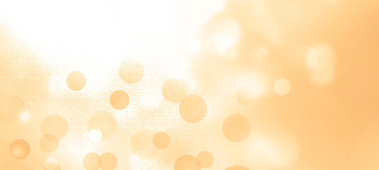Orange bokeh widescreen background for Banner, Poster, celebration, event and various design works