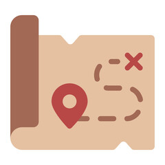 Treasure map icon