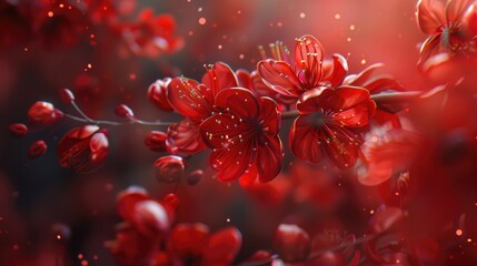 Synthetic crimson blossom