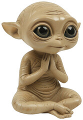 a small toy of a person sitting in a meditation position, transparent background png