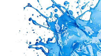 Blue paint with splashes