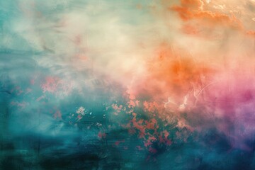 Abstract picture cloud texture was painted with vibrant watercolor paint brush. Abstract artwork background with colorful splatter pastel color painted in paper with watercolor. Canvas concept. AIG42.