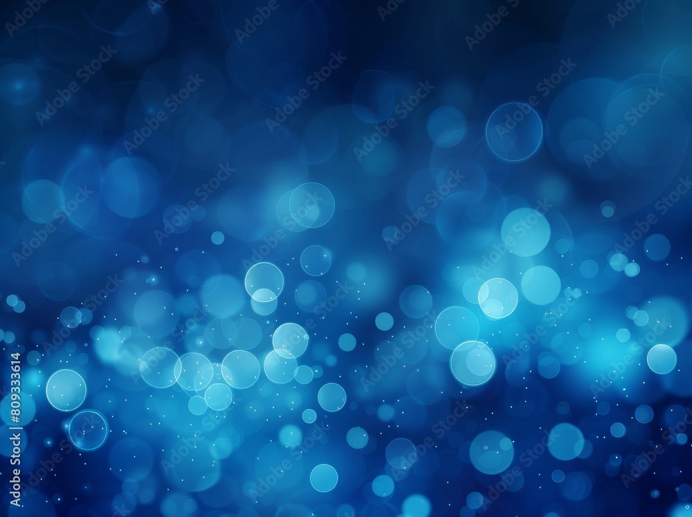 Poster mesmerizing background showcasing a gradient of blue hues adorned with defocused bokeh lights, perfe