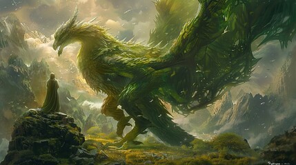 Legendary Lore, Mythical Beings and Fantasy Fauna. Generative Ai
