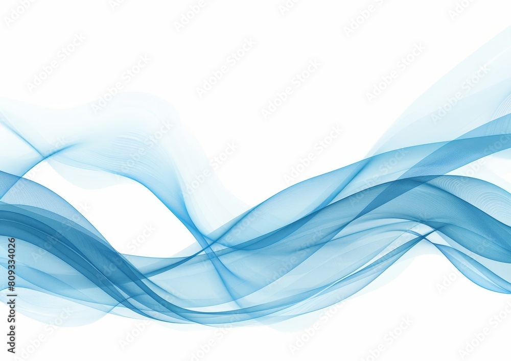 Poster elegant abstract background with a smooth gradient of blue waves, depicting fluid movement and calmn