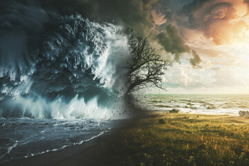 the images showing effect of El Niño and La Niña, Generative Ai