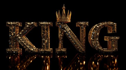 Royal elegance: captivating logo text king design, symbolizing majesty, authority, and regal sophistication, perfect for branding and marketing ventures