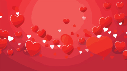 social network background with red like heart icons