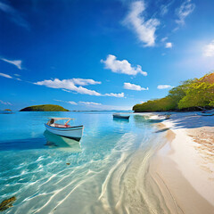 Beautiful beach relaxing tropical view