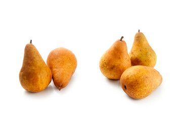 Pears isolated on white background with clipping path..