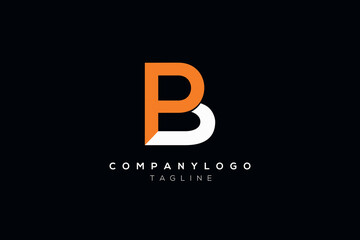 BP Logo Design, Initial Based BP Monogram orange and black
