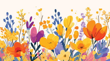 Spring postcard delicate freesia flowers. Nature po