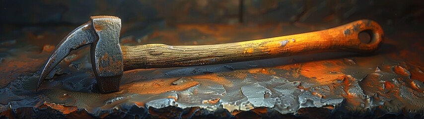 Naklejka premium Hammer background, great for labor day theme banner or wallpaper.