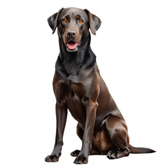 Sitting dog isolated on transparent background, png