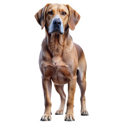 Standing dog isolated on transparent background, png