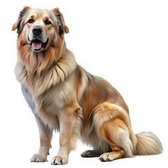Sitting dog isolated on transparent background, png