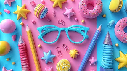 Cute background for a back to school theme.