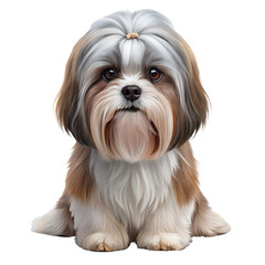 Cute puppy isolated on transparent background, png