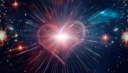 love explosion in space colorful abstract digital background
