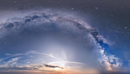360 degree interstellar cloud of dust and gas space background with nebula and stars glowing nebula panorama environment 360d hdri map equirectangular projection spherical panorama