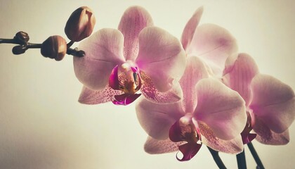 pink orchid isolated on white background