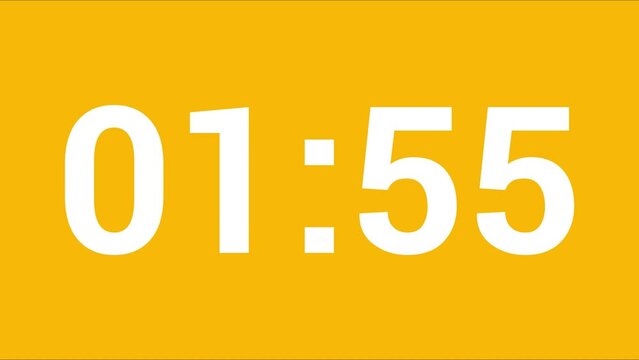 120 Second count clock time video animation vector design.
