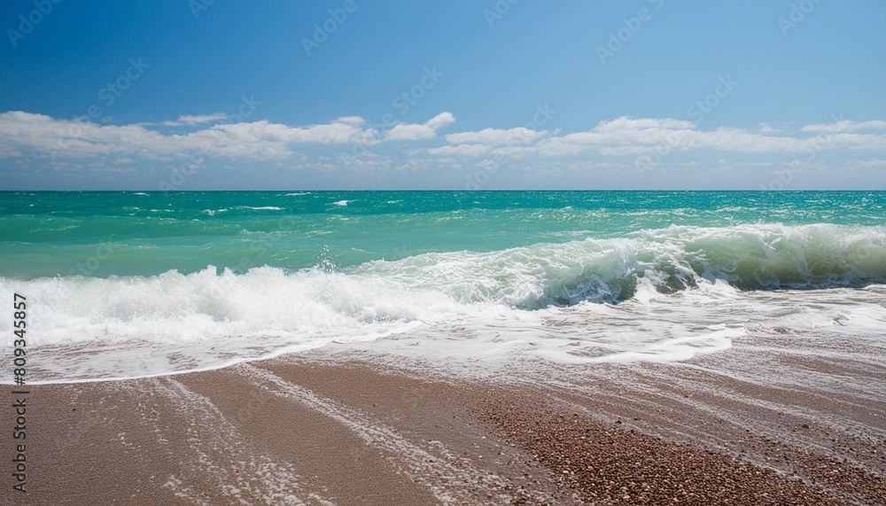 Canvas Prints beautiful sea waves on the beach