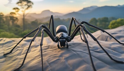 nephilengys big black spider terrible picture ultra hd wallpaper image