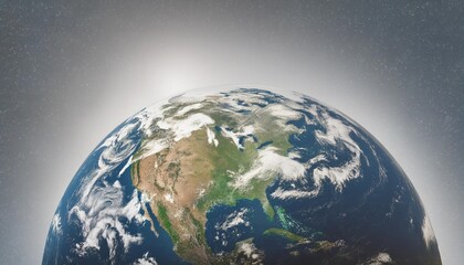 panoramic view of planet earth with copy space 3d render created with nasa textures from https visibleearth nasa gov