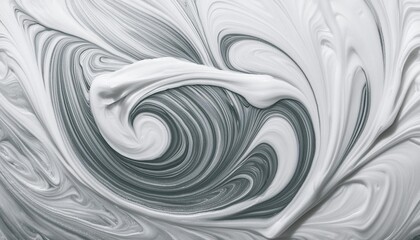 white paint swirls texture on a white background abstract fluid art painting design for banner wallpaper background